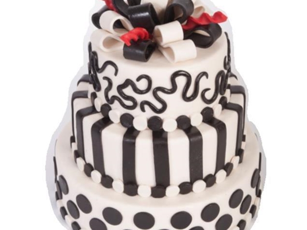 Bruidstaart zwart/wit