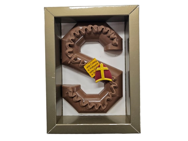 Massieve chocoladeletter MELK 250 gram