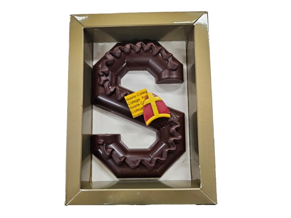 Massieve chocoladeletter PUUR 250 gram