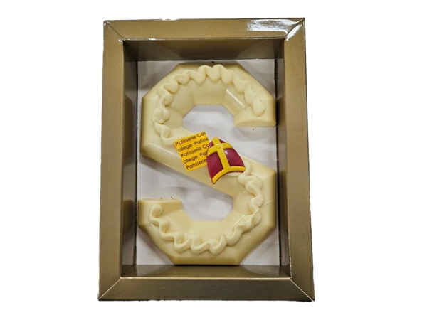 Massieve chocoladeletter WIT 250 gram